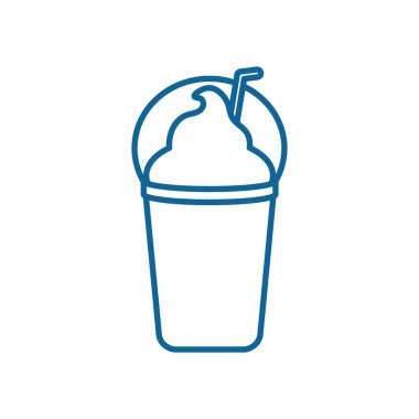 Isolated milkshake line style icon vector design