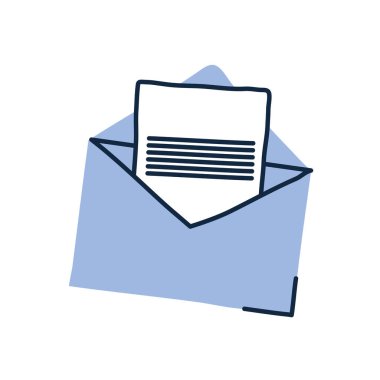 Isolated envelope doodle line fill style icon vector design