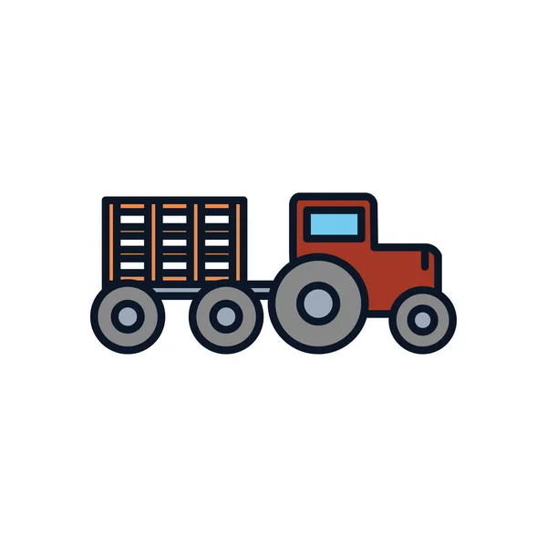 Isolated truck line fill style icon vector design — Stockvektor