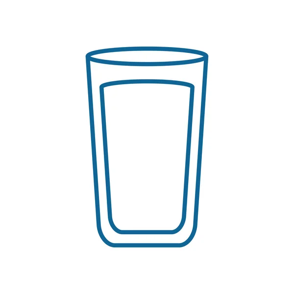 Isolated milk glass line style icon vector design — Διανυσματικό Αρχείο