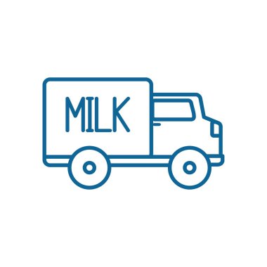 Isolated milk truck line style icon vector design