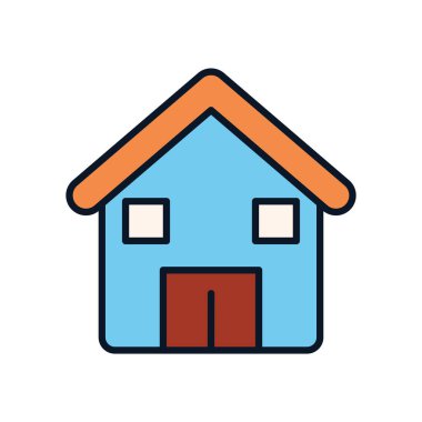 Isolated farm building line fill style icon vector design