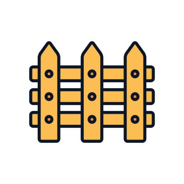 Isolated fence line fill style icon vector design