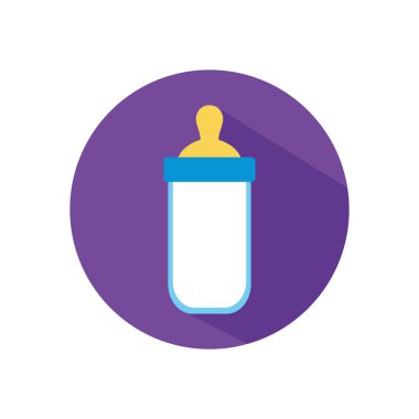 Isolated baby milk bottle flat style icon vector design