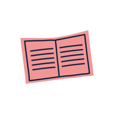 Isolated open book doodle line fill style icon vector design