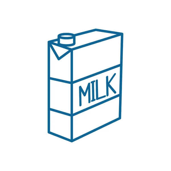Boîte à lait isolée style ligne icône conception vectorielle — Image vectorielle