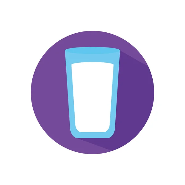 Isolated milk glass flat style icon vector design — 스톡 벡터