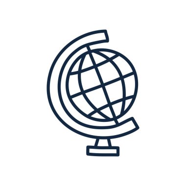 Isolated global sphere doodle line style icon vector design
