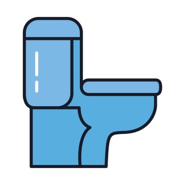 İzole tuvalet hattı ve biçim ikonu vektör tasarımını doldur