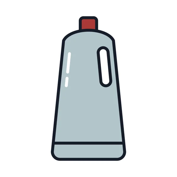 Линия бутылки моющего средства и дизайн иконки стиля заливки вектор — стоковый вектор