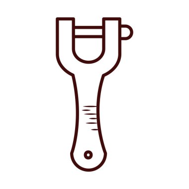 İzole edilmiş kabuk çizgisi biçim vektör tasarımı