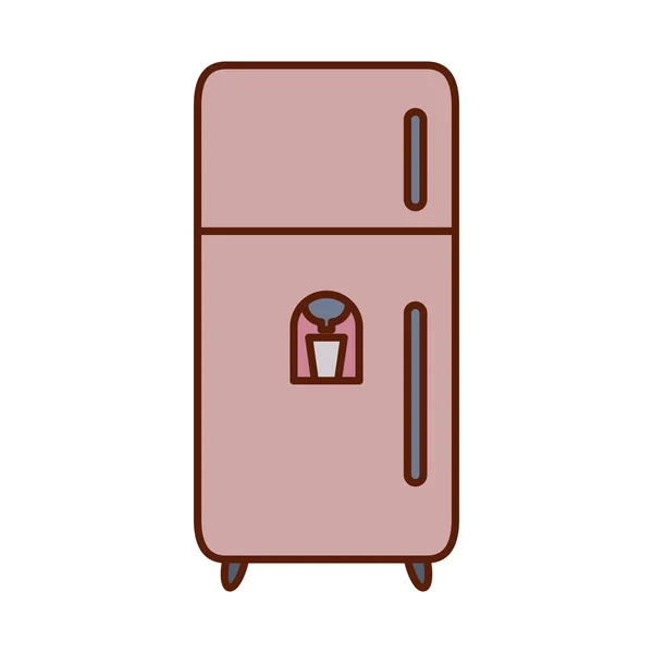 Ізольована лінія холодильника та піктограма стилю заповнення Векторний дизайн — стоковий вектор