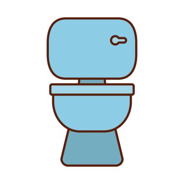 İzole tuvalet hattı ve biçim ikonu vektör tasarımını doldur