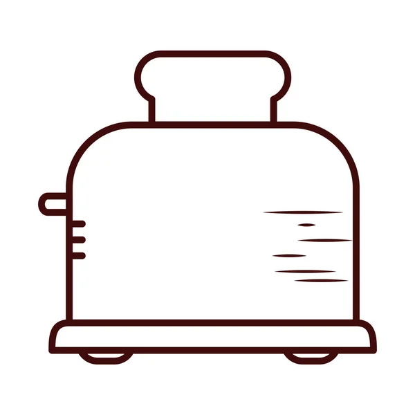 Isolated toaster line style icon vector design — Stock Vector