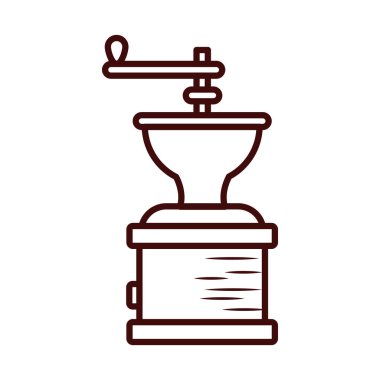Ayrı kahve öğütücü çizgisi biçim vektör tasarımı