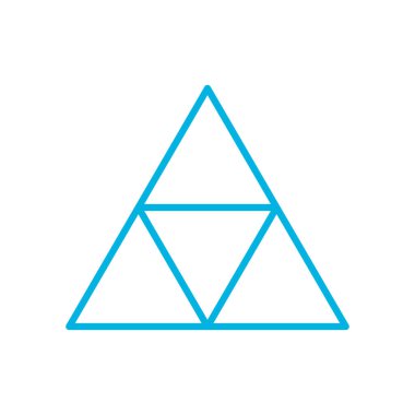 İzole edilmiş üçgen çizgisi biçim vektör tasarımı