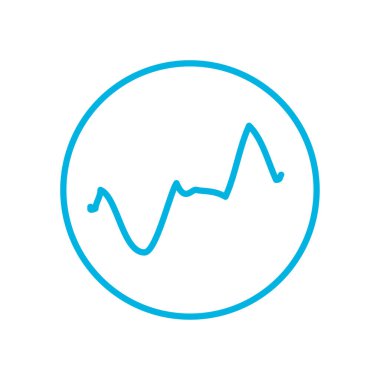 Çember çizgisi biçim vektör tasarımı içinde izole titreşim