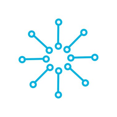 Noktalar çember çizgisi biçim vektör tasarımı ile izole edilmiş çizgiler