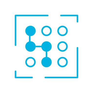 İzole noktalar devre çizgisi biçim vektör tasarımı