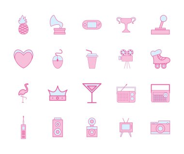 neon hattı ve doldurma biçim ikonu vektör dizaynı