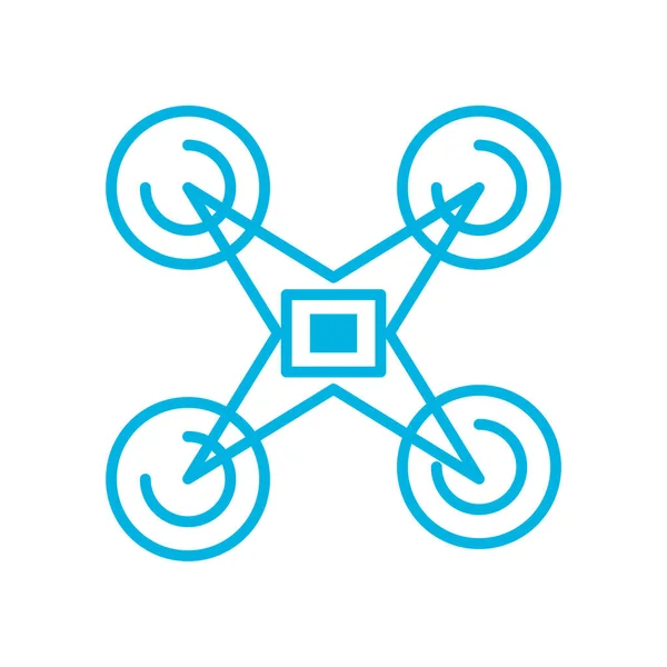 Isolated drone line style icon vector design — Stock Vector