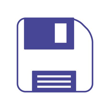 Isolated diskette line style icon vector design