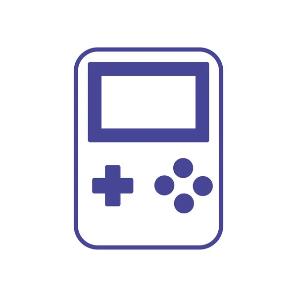 Isolated portable console line style icon vector design — Stockový vektor