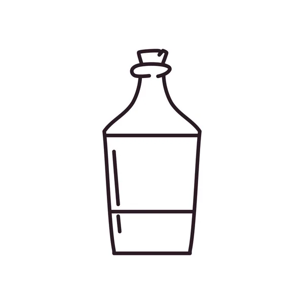 Diseño aislado de vectores de estilo de línea de botella de alcohol — Vector de stock