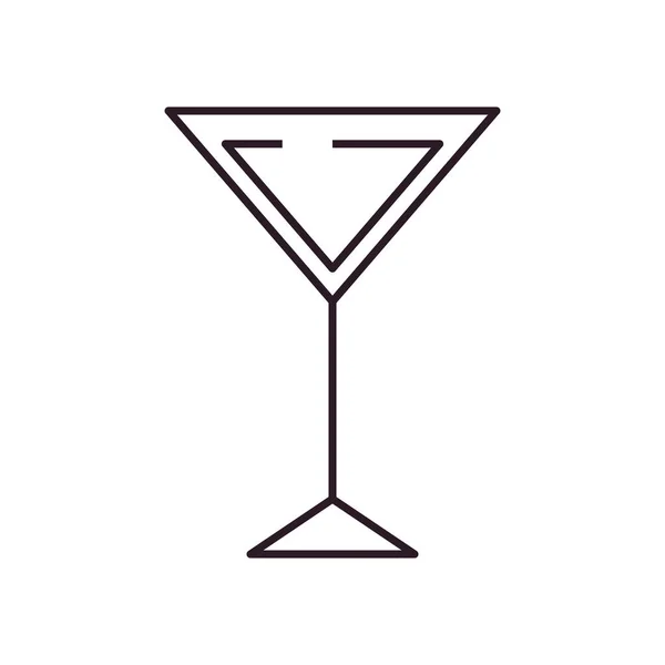 Isolated alcohol cocktail line style icon vector design — Stockový vektor