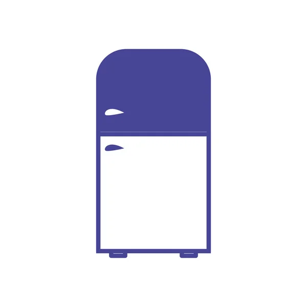 Isolé rétro réfrigérateur ligne style icône vectoriel design — Image vectorielle