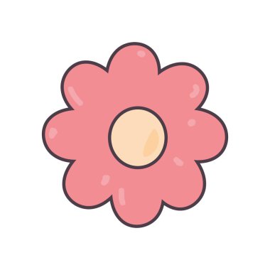 Isolated natural flower line and fill style icon vector design