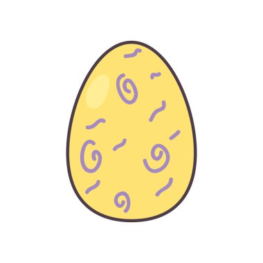 Happy easter egg line and fill style icon vector design
