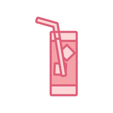 Isolated soda glass drink line style icon vector design