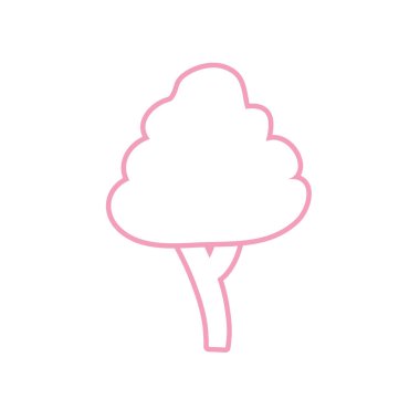 İzole edilmiş mevsim ağacı çizgisi biçim vektör tasarımı