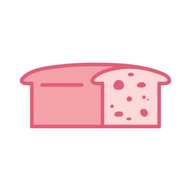 İzole edilmiş fırın ekmek çizgisi biçim vektör tasarımı