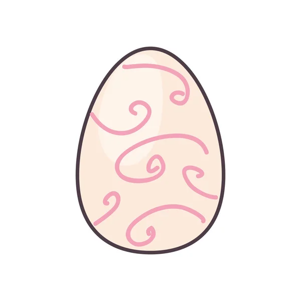 Happy easter egg line and fill style icon vector design — Stockvector