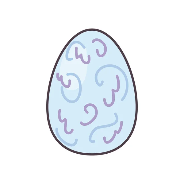 Happy easter egg line and fill style icon vector design — ストックベクタ