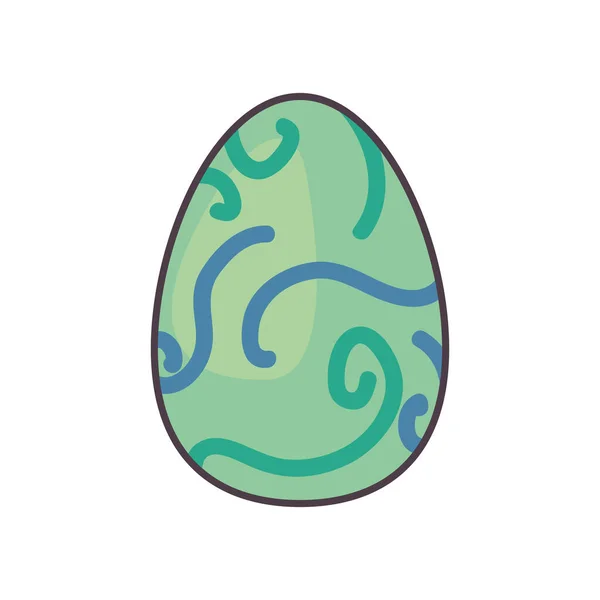 Happy easter egg line and fill style icon vector design — Stockvektor