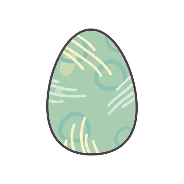 Щаслива лінія великодніх яєць та піктограма стилю наповнення Векторний дизайн — стоковий вектор