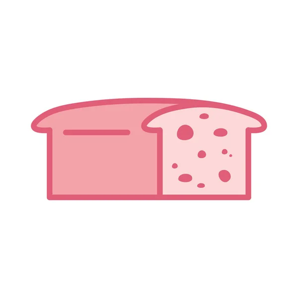 Diseño aislado de vectores de icono de línea de pan de panadería — Archivo Imágenes Vectoriales