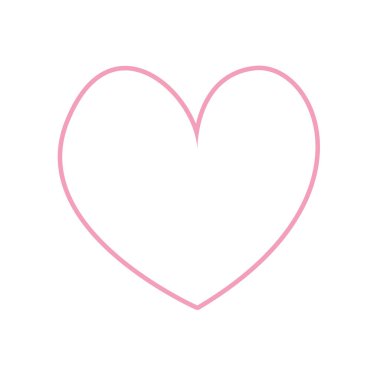 İzole edilmiş kalp çizgisi biçim vektör tasarımı