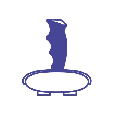 İzole video oyunu joystick çizgisi biçim vektör tasarımı