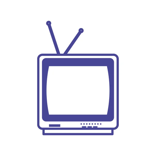 隔離されたテレビラインスタイルのアイコンベクトルデザイン — ストックベクタ