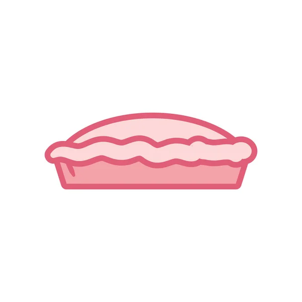 Isolated sweet cake line style icon vector design — Stock Vector