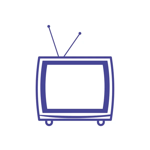 Isolé tv ligne style icône vectoriel design — Image vectorielle