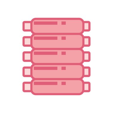 İzole edilmiş kaburga çizgisi biçim vektör tasarımı