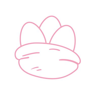 Mutlu Paskalya yumurtaları çizgisi biçim vektör tasarımı