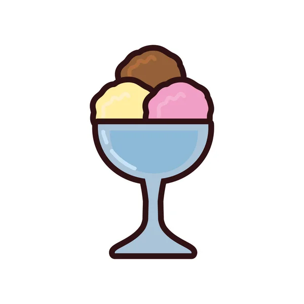 Línea de helado aislado y diseño de vectores icono de estilo de relleno — Archivo Imágenes Vectoriales