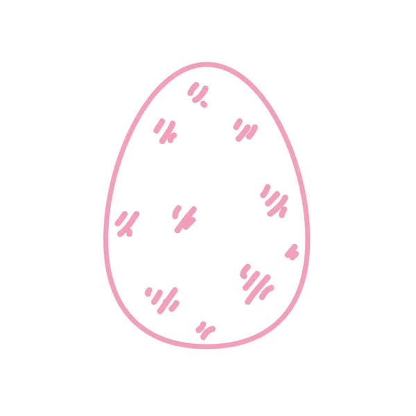 Happy easter egg line style icon vector design — Stock Vector