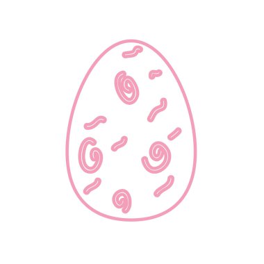 Mutlu Paskalya yumurtası çizgisi biçim vektör tasarımı